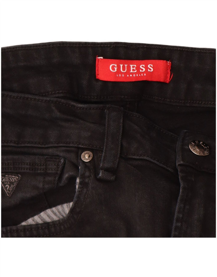 Мужские узкие джинсы Guess W31 L31, черный хлопок