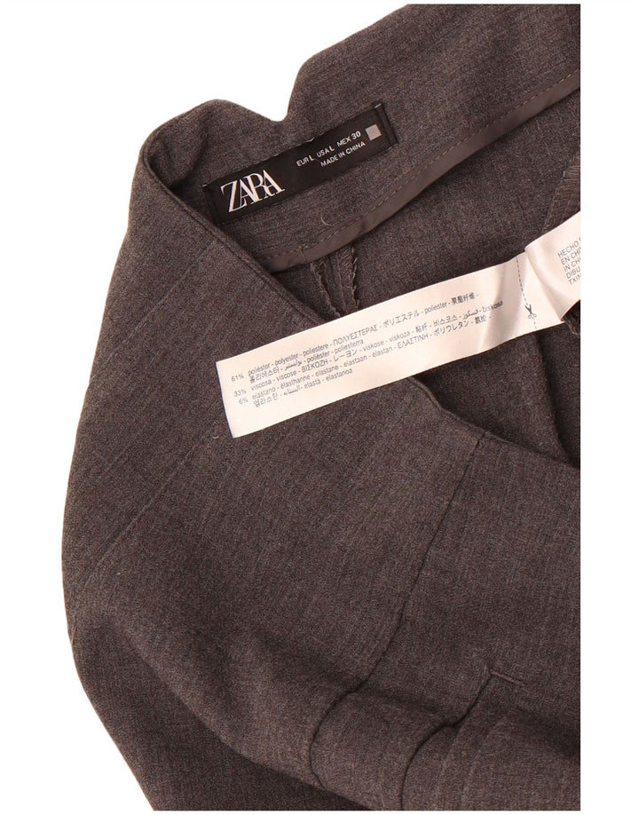 Женские зауженные брюки чинос Zara, большие W30 L26, серый полиэстер