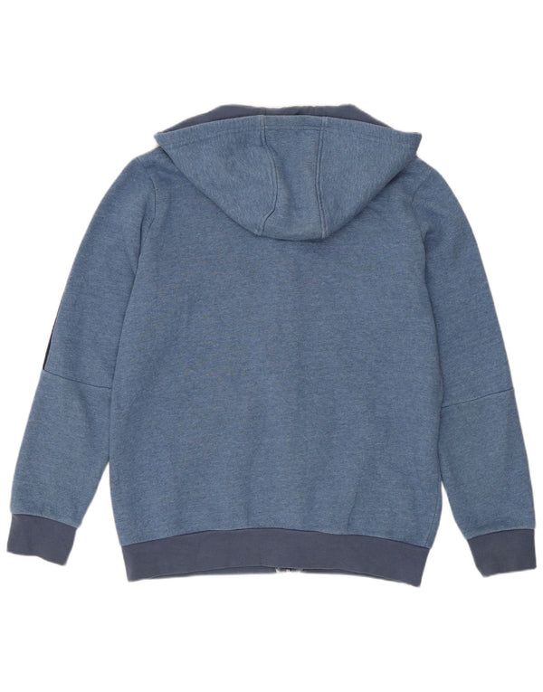 Adidas Boys Zip Hoodie Sweater 13-14 Years Blue Cotton