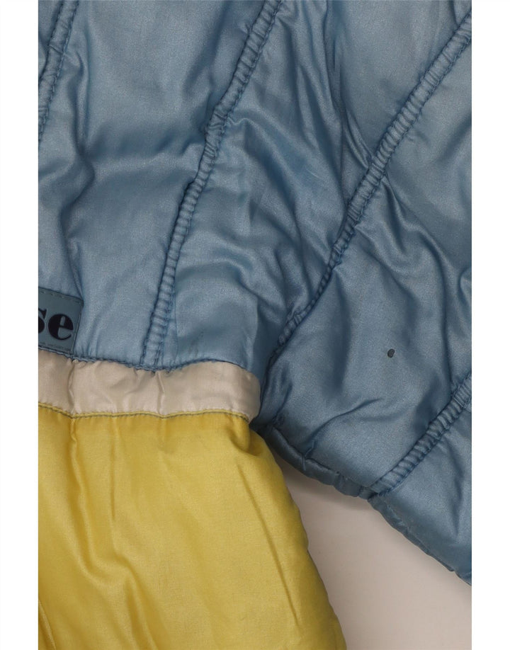 Мужская утепленная куртка Ellesse с капюшоном UK 38, средний синий, нейлон с цветными блоками