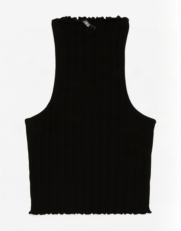Женский жилет Zara UK 8, маленький черный
