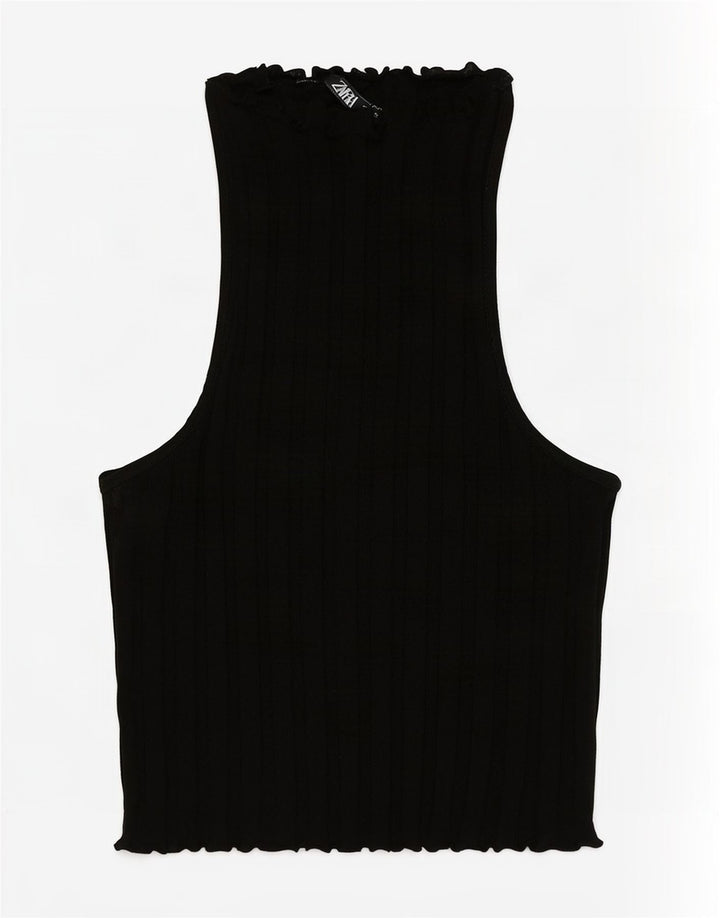 Женский жилет Zara UK 8, маленький черный