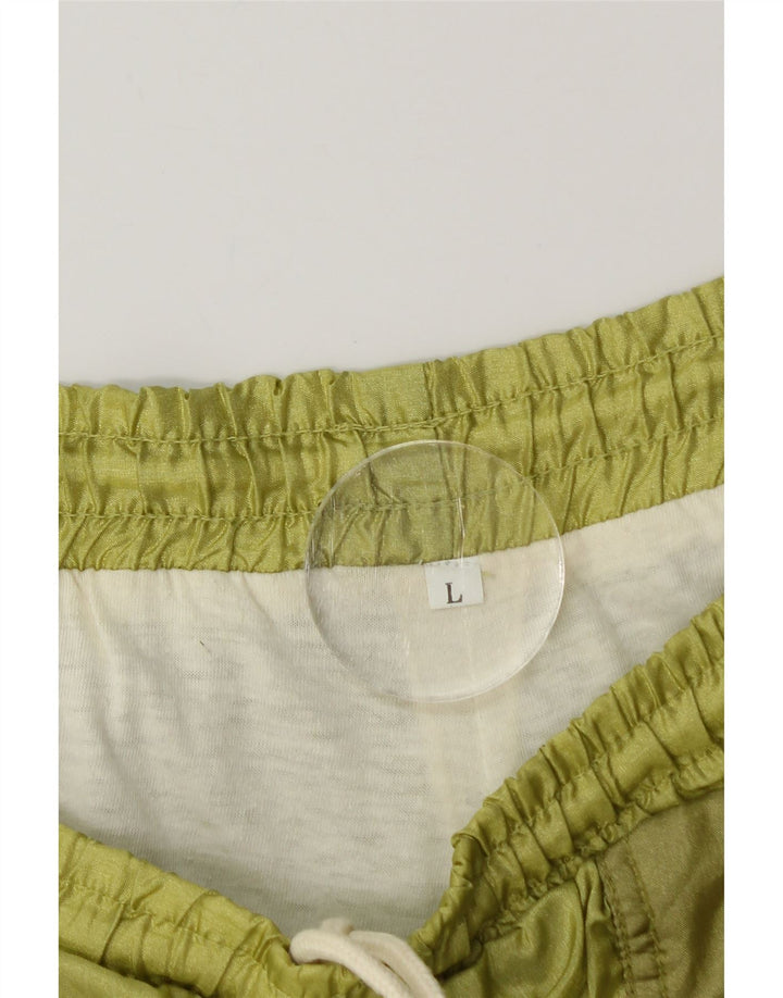 Винтажные мужские спортивные брюки для бега, большие зеленые цветные блоки