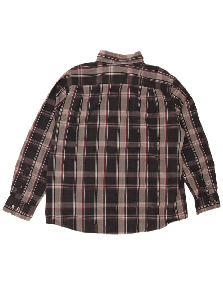 Мужская рубашка DOCKERS, размер 17 1/2 XL, черная клетка, хлопок