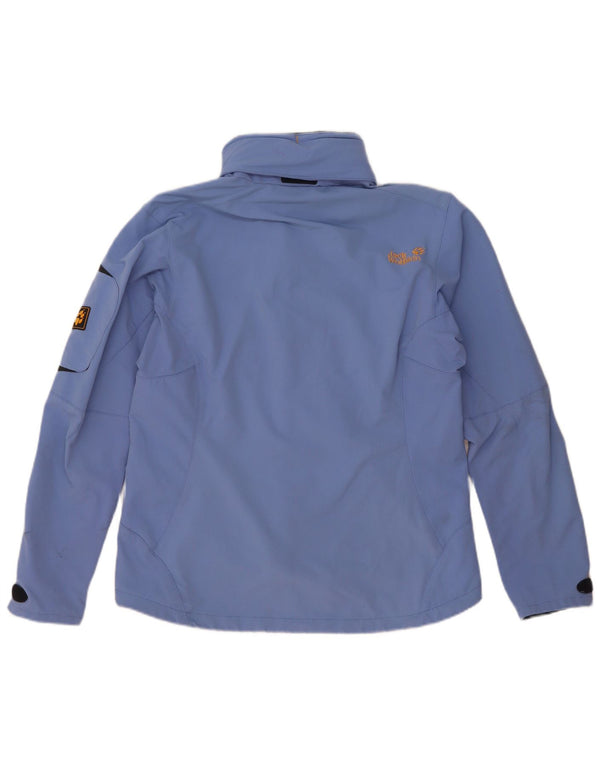 Женская дождевик с капюшоном Jack Wolfskin UK 14/16, большой синий полиамид