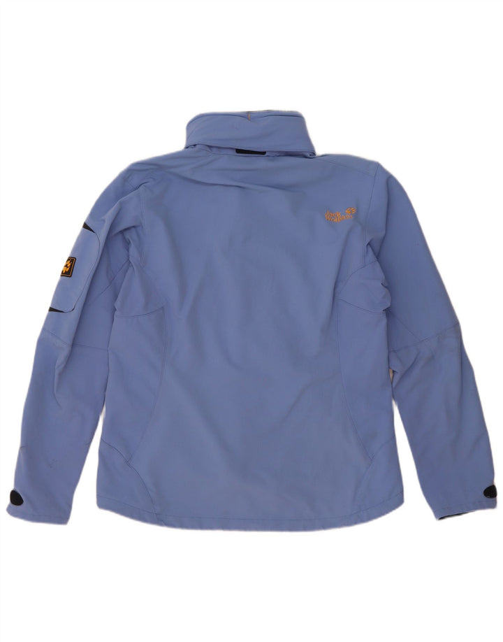 Женская дождевик с капюшоном Jack Wolfskin UK 14/16, большой синий полиамид