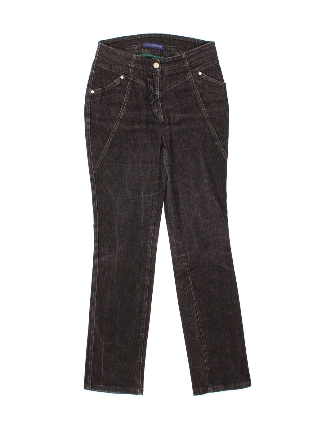 TRUSSARDI Womens Slim Jeans W28 L31  Black Vintage Trussardi and Second-Hand Trussardi from Messina Hembry 