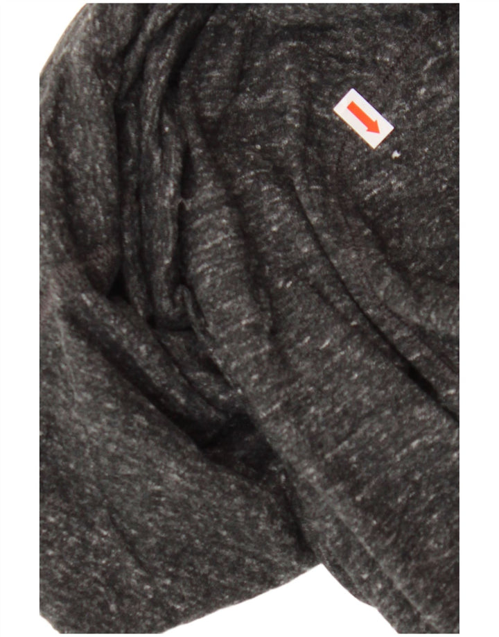 Женский джемпер с капюшоном CHAMPION UK 14, хлопок среднего серого цвета с крапинками