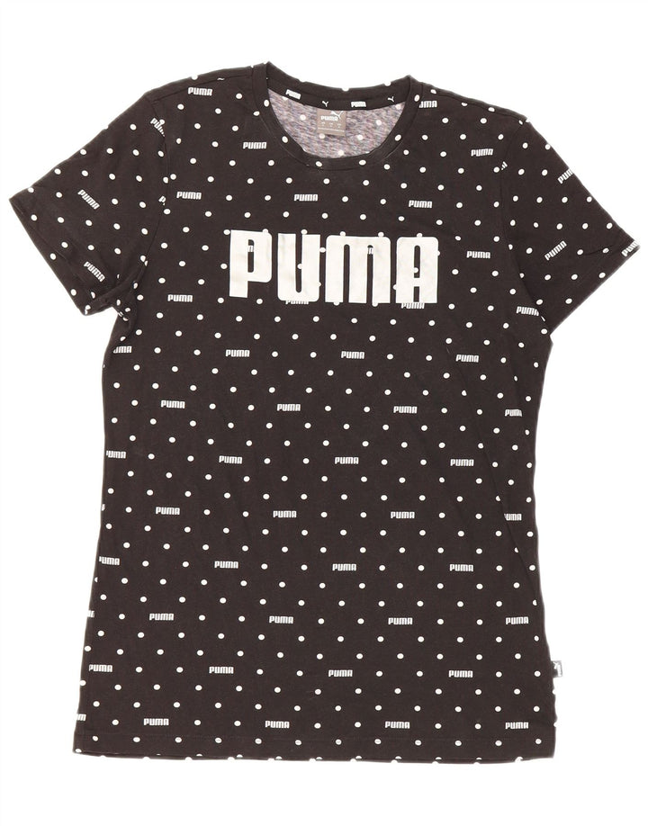 Мужская футболка с рисунком Puma, маленькая, черная