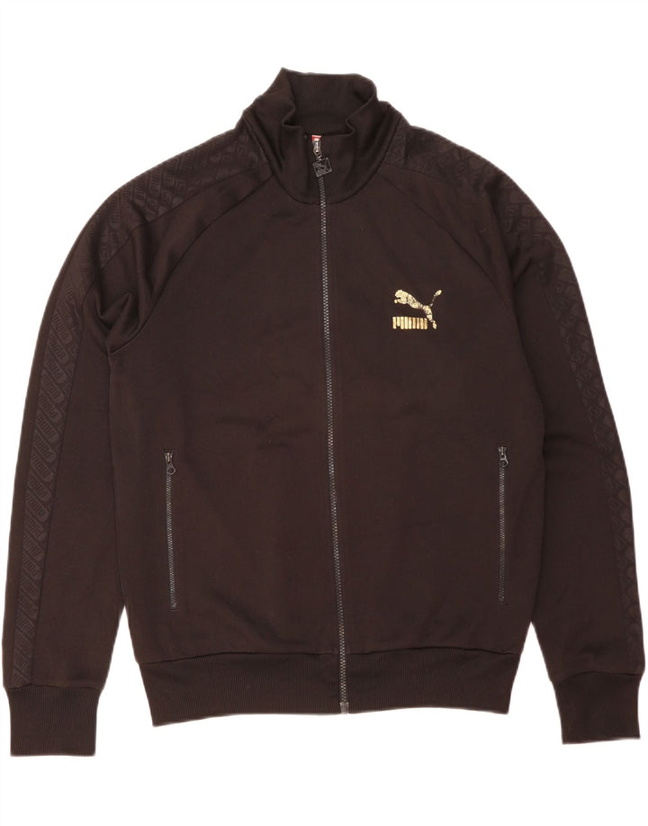 Мужская спортивная куртка с графическим рисунком Puma, большая черная полиэстеровая куртка