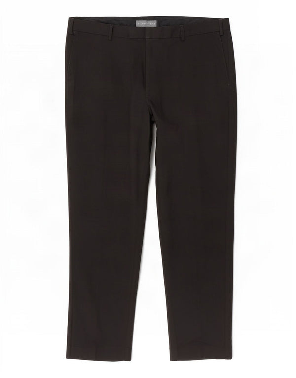 Marks & Spencer Mens Straight Regular Fit Suit Trousers W42 L31 Black