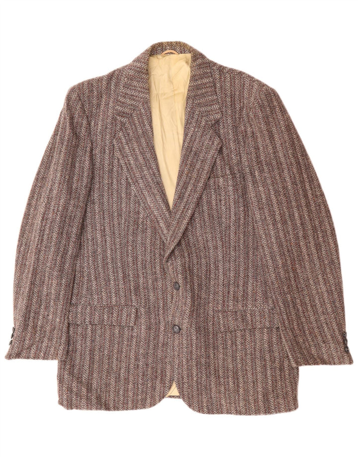 Мужской пиджак HARRIS TWEED на 2 пуговицах, Великобритания 38, средний серый в полоску