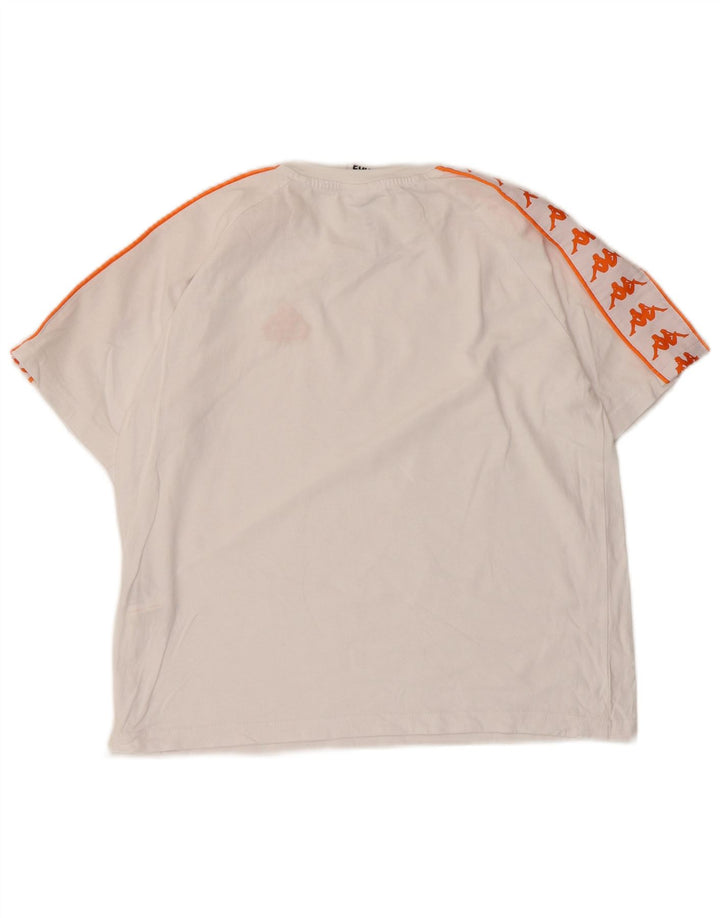 Женская футболка с рисунком Kappa Top UK 10, маленькая, белый хлопок