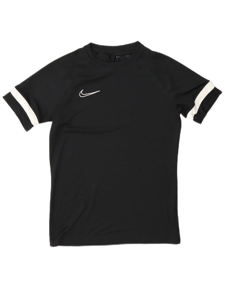 Мужская футболка Nike Dri Fit, средний черный полиэстер с цветными блоками