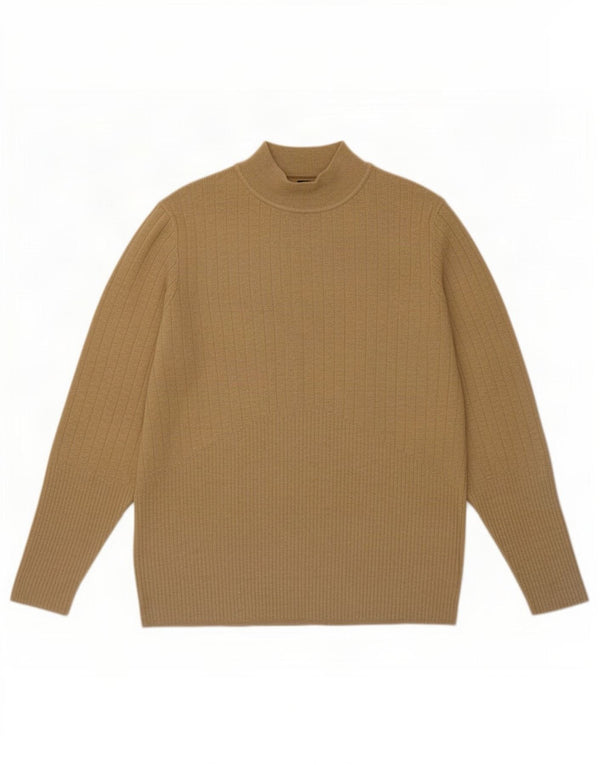 Женский джемпер с высоким воротником Marks & Spencer UK 22 3XL Коричневый вискоза