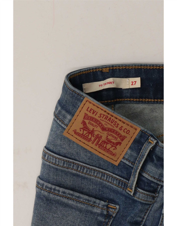 Женские джинсы скинни Levi's 711 W27 L28 синие