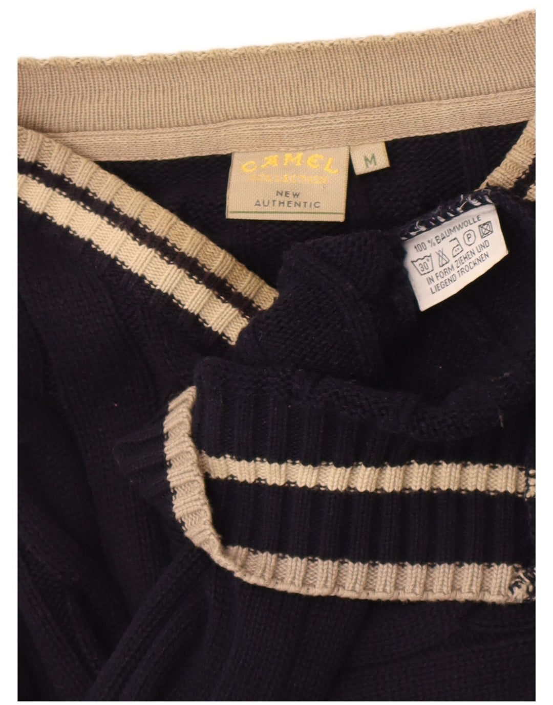 Мужской джемпер с v-образным вырезом Camel Active, средний темно-синий хлопковый свитер