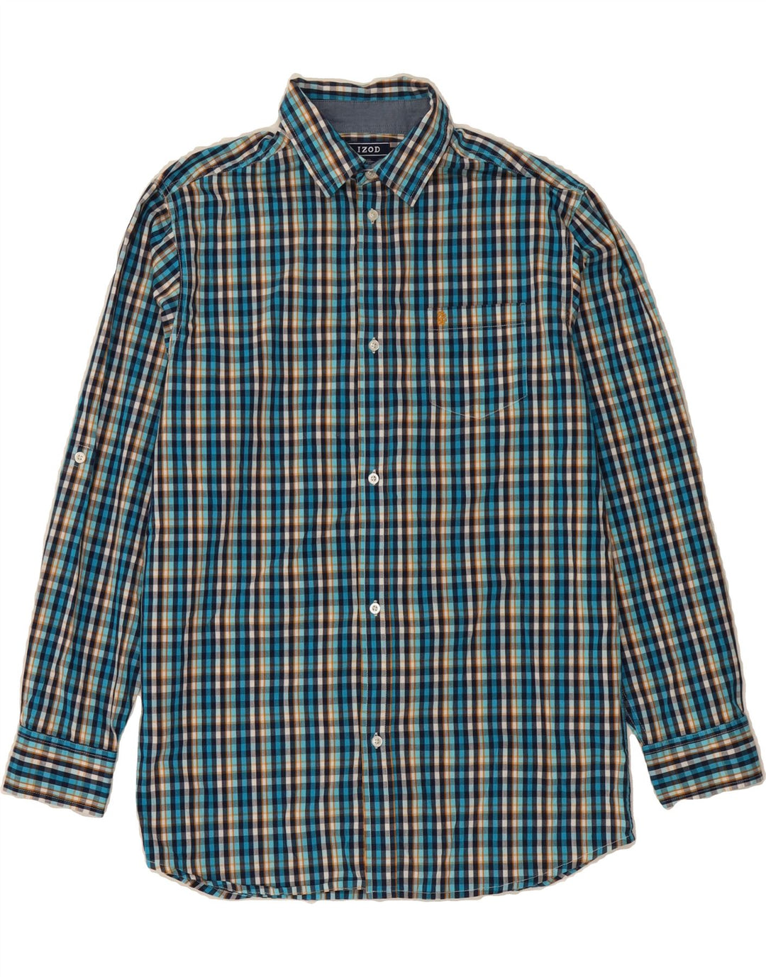 IZOD Boys Shirt 15-16 Years XL  Blue Check Cotton Vintage Izod and Second-Hand Izod from Messina Hembry 