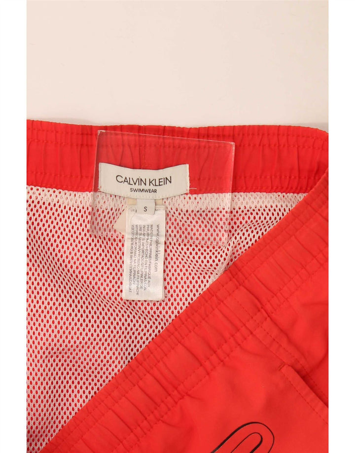 Мужские шорты для плавания с рисунком Calvin Klein, маленькие красные, полиэстер