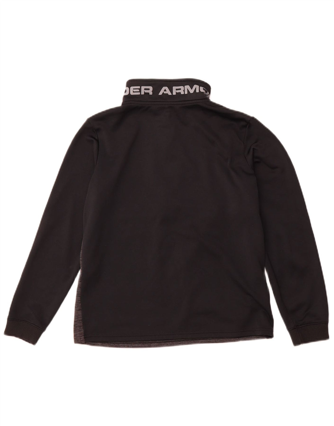 UNDER ARMOUR Boys Zip Neck Pullover Tracksuit Top 13-14 Years XL  Black