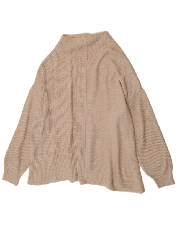 Женский свободный джемпер с высоким воротником Topshop UK 14, большой Off White