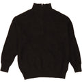 JACK WILLS Womens Zip Neck Jumper Sweater UK 14 Medium Black Acrylic Vintage Jack Wills and Second-Hand Jack Wills from Messina Hembry 