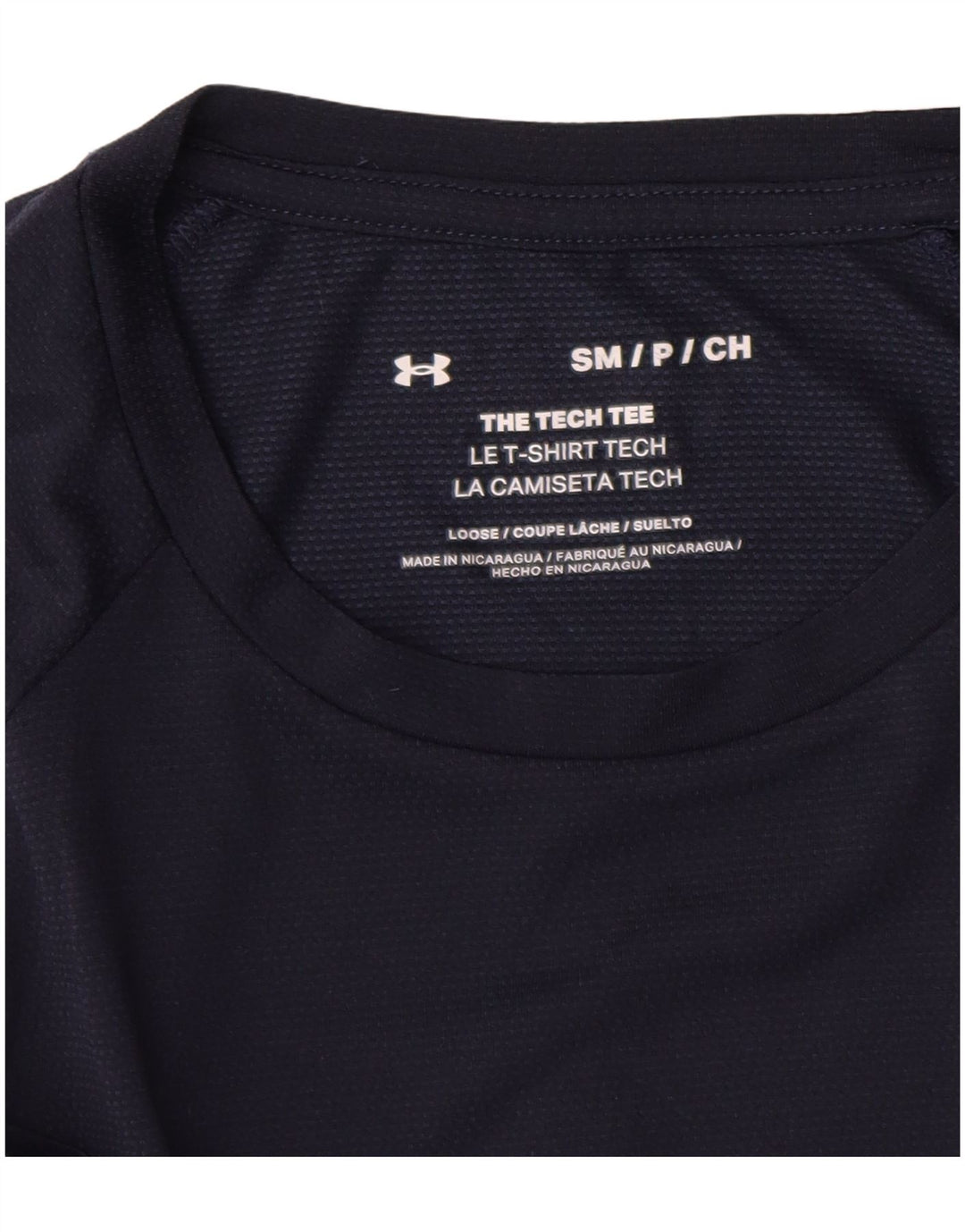 Мужская футболка Under Armour, верх, маленький темно-синий, полиэстер