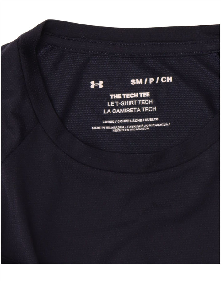 Мужская футболка Under Armour, верх, маленький темно-синий, полиэстер