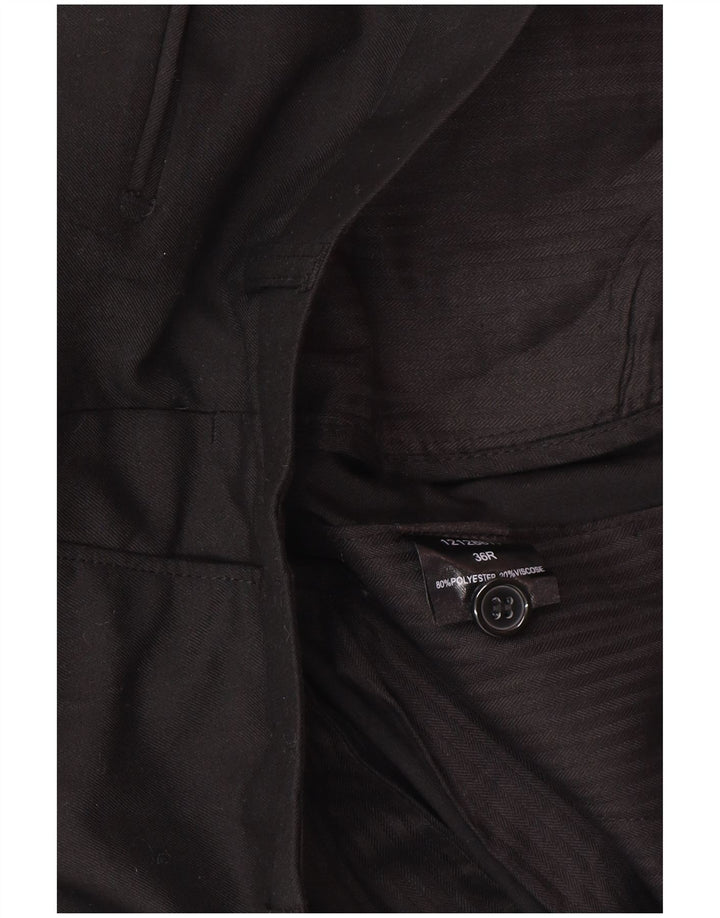 Мужские прямые брюки Pierre Cardin W36 L32, черный полиэстер