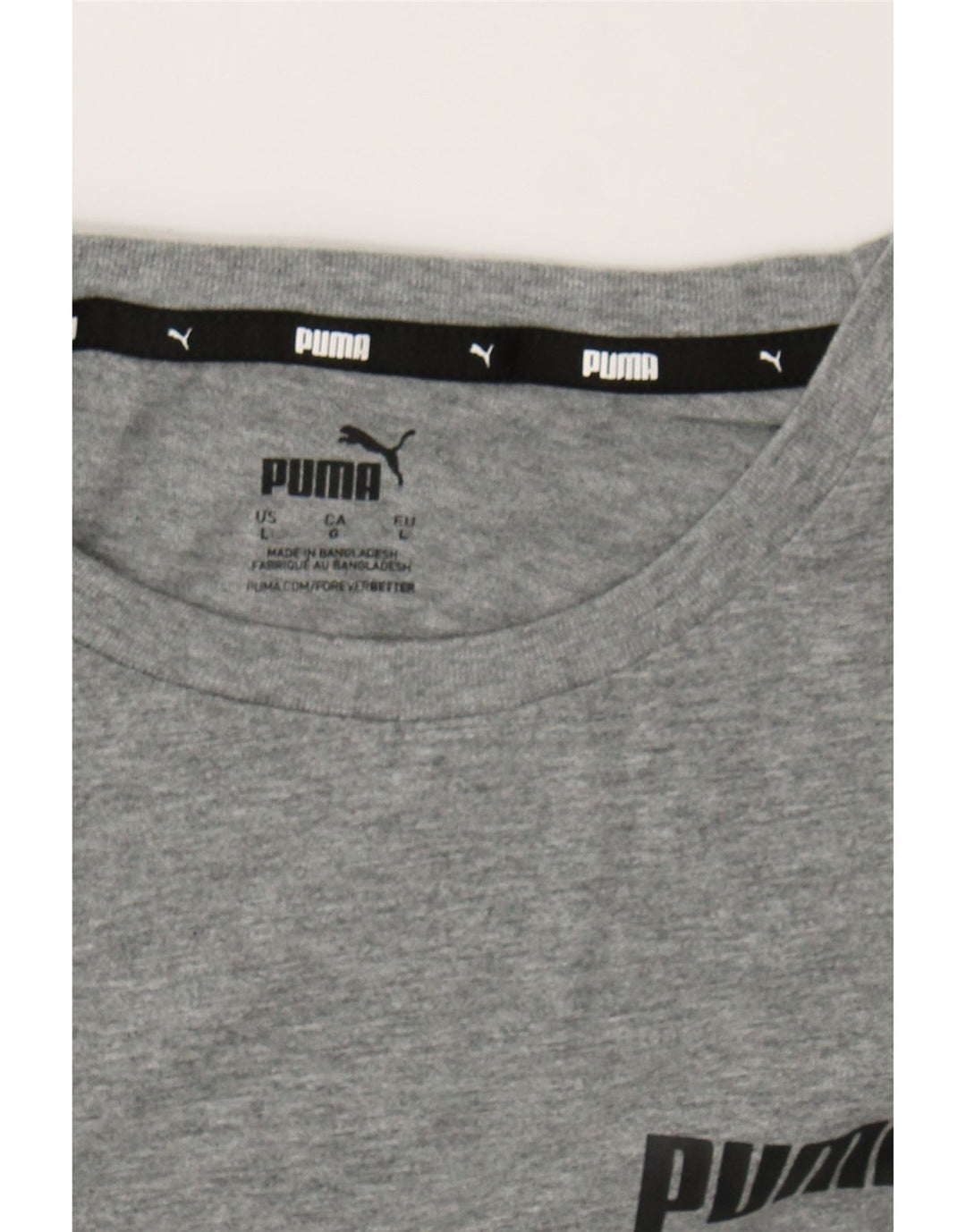 PUMA Mens T-Shirt Top Large Grey Vintage Puma and Second-Hand Puma from Messina Hembry 