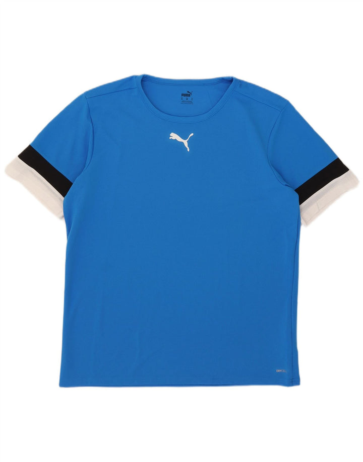 Мужская футболка Puma Top XL, синяя, полиэстер с цветными блоками