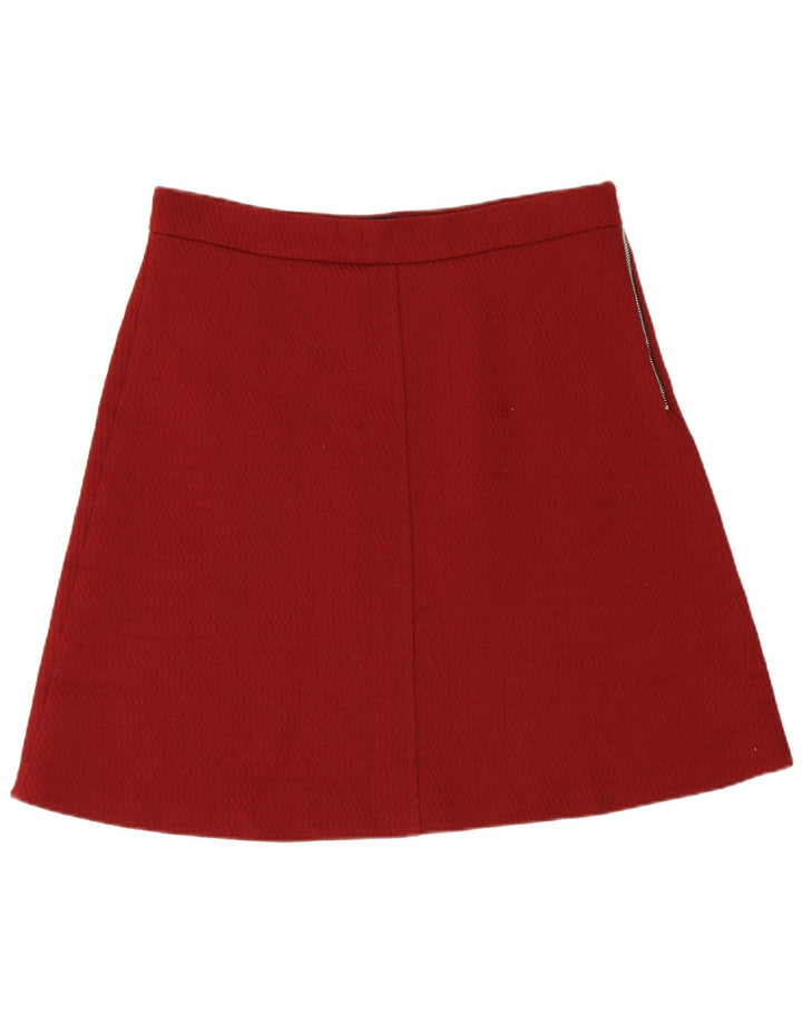 Женская юбка-трапеция Zara, большая W30, бордовая