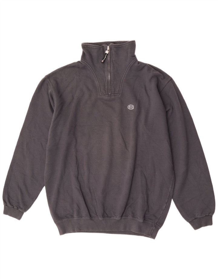 Мужской свитер Champion с воротником на молнии, 2XL, серый хлопок