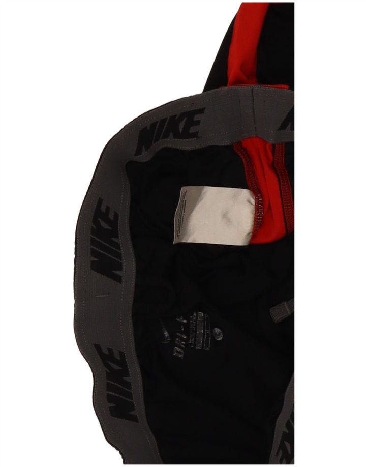 Мужские спортивные шорты Nike Dri Fit, большие черные полиэстер с цветными блоками