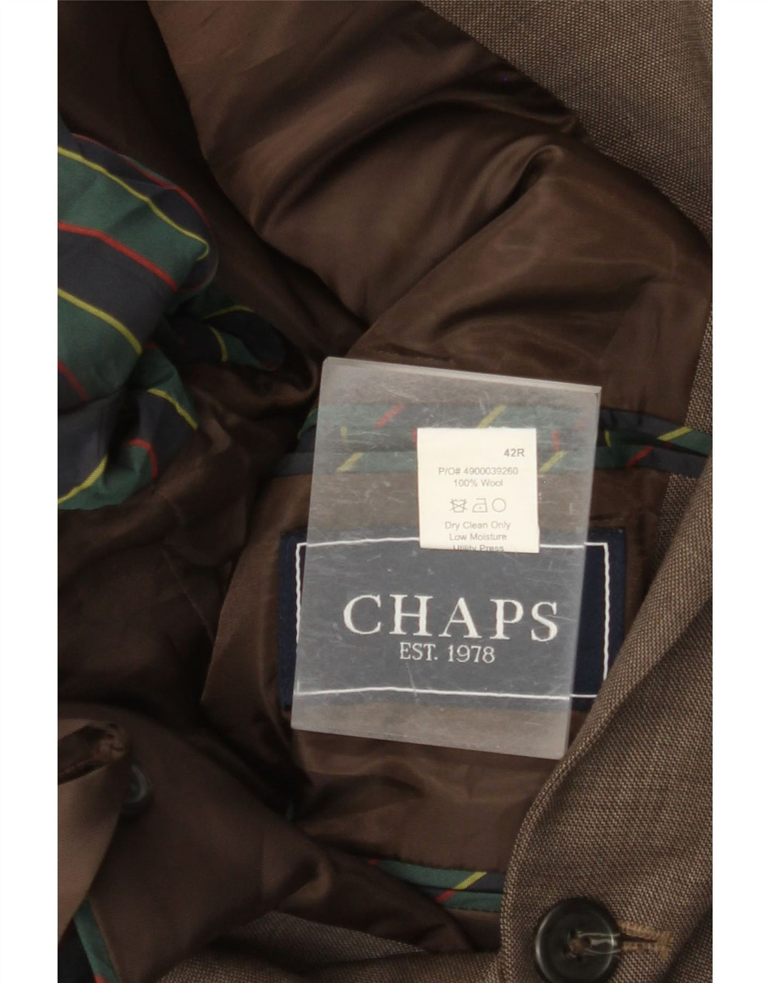 Мужской пиджак CHAPS на 2 пуговицах UK 42 XL Коричневый