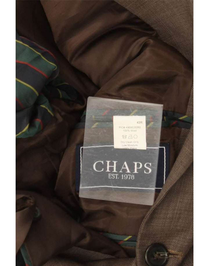 Мужской пиджак CHAPS на 2 пуговицах UK 42 XL Коричневый
