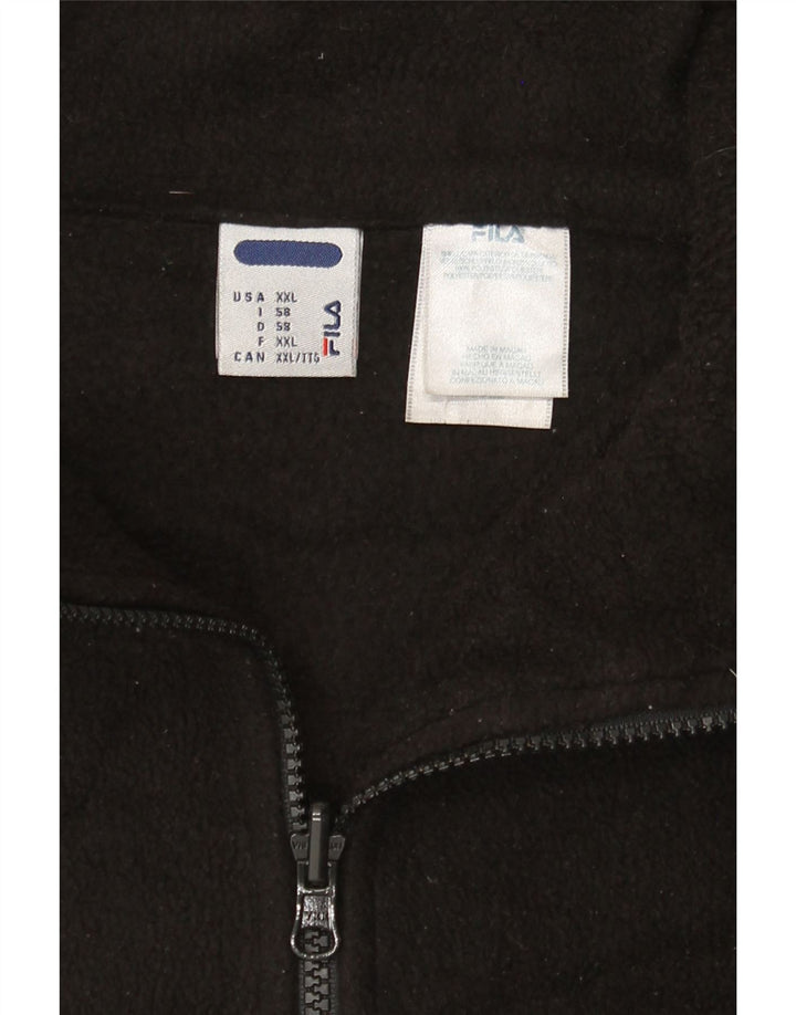 Мужская флисовая куртка Fila UK 44 2XL, черный полиэстер