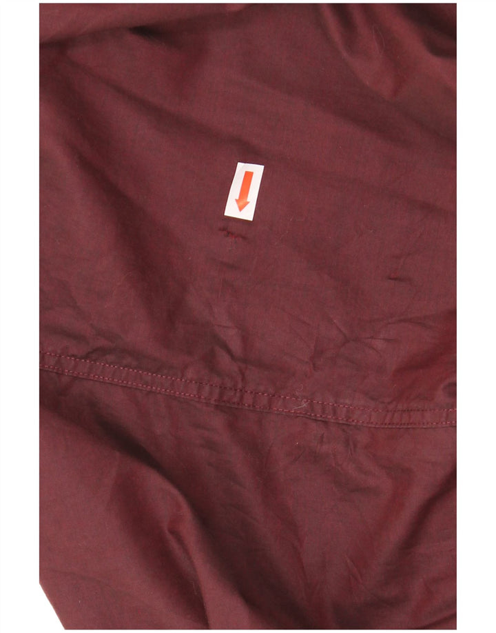 Мужская рубашка стандартного кроя CALVIN KLEIN, размер 18, 2XL, темно-бордовый хлопок