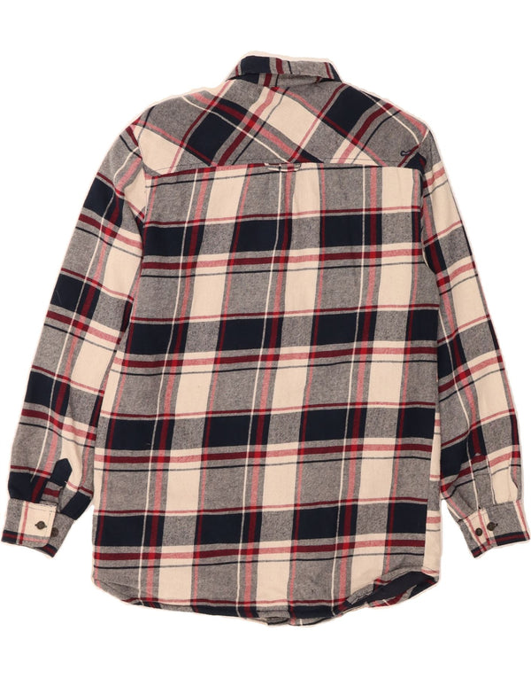 REGATTA Mens Flannel Shirt Small Navy Blue Check Cotton