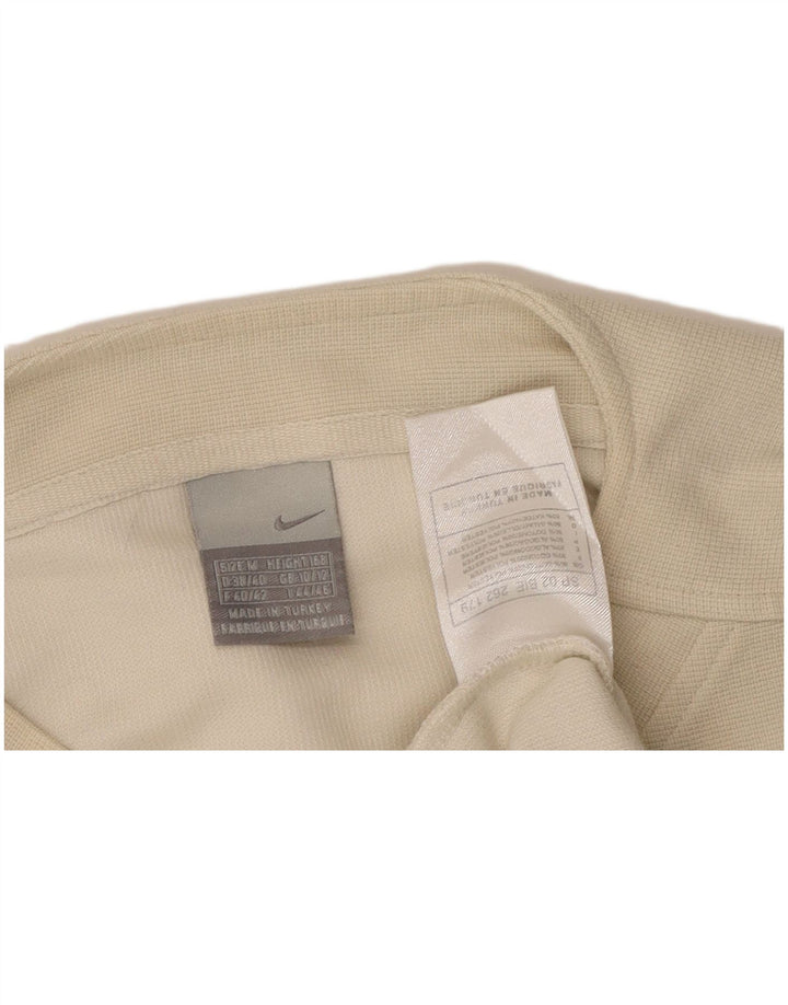 Женский укороченный топ NIKE с длинным рукавом, Великобритания, 10/12, средний цвет, белый хлопок