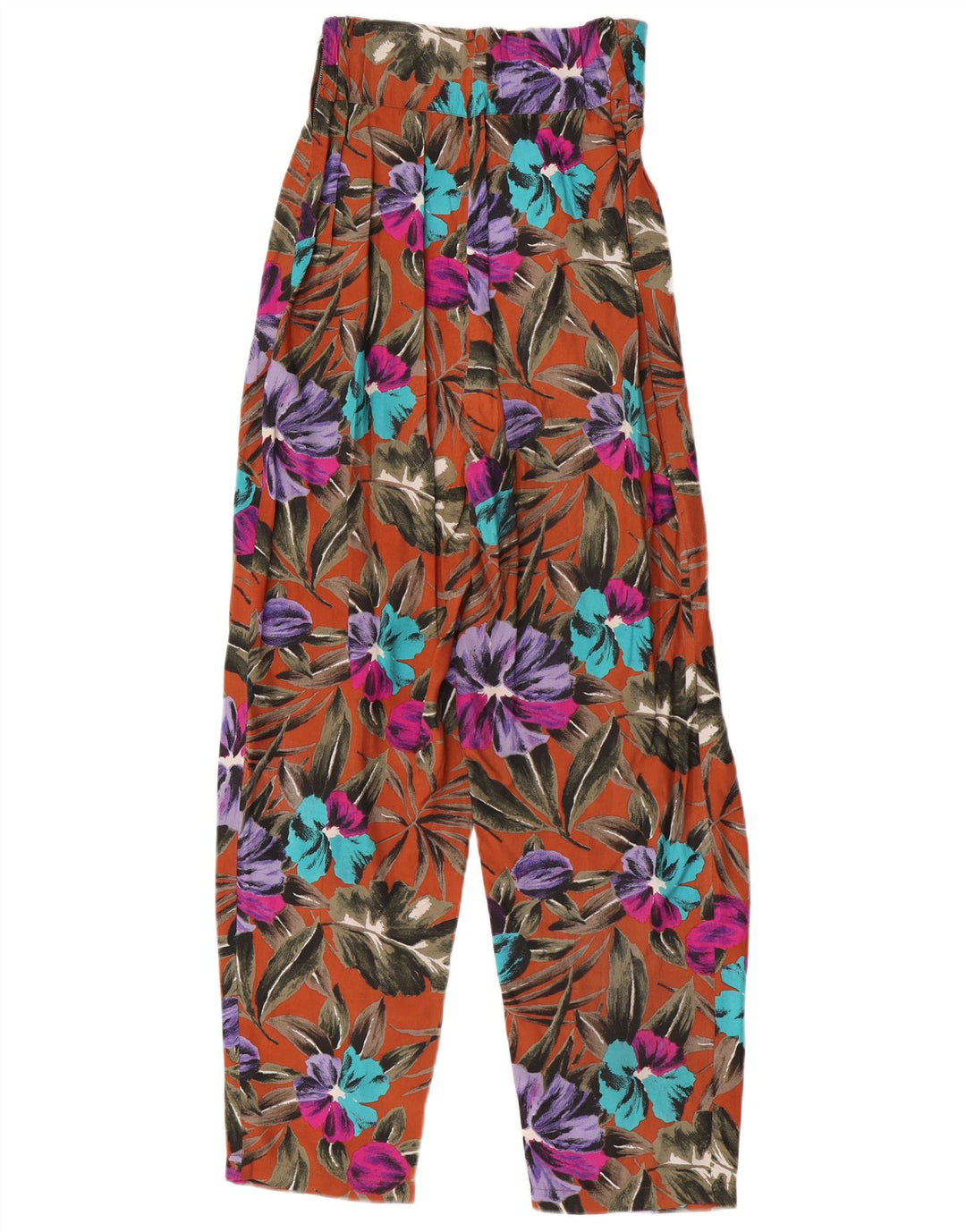 Винтажные женские брюки-шаровары W25 L29 с разноцветным цветочным принтом