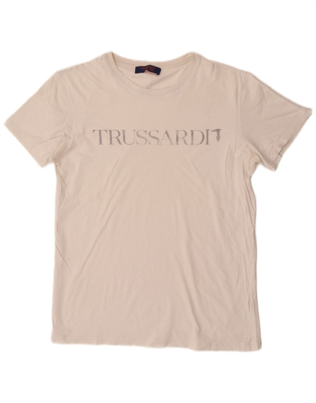 Trussardi Jeans Мужская футболка с рисунком Топ среднего размера Off White