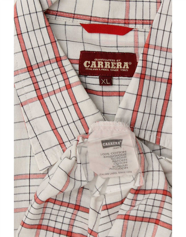 Мужская рубашка Carrera XL в белую клетку, хлопок