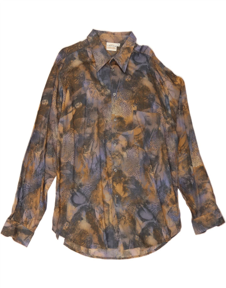 CRIVER Mens Abstract Pattern Shirt XL Multicoloured Viscose Vintage Criver and Second-Hand Criver from Messina Hembry 