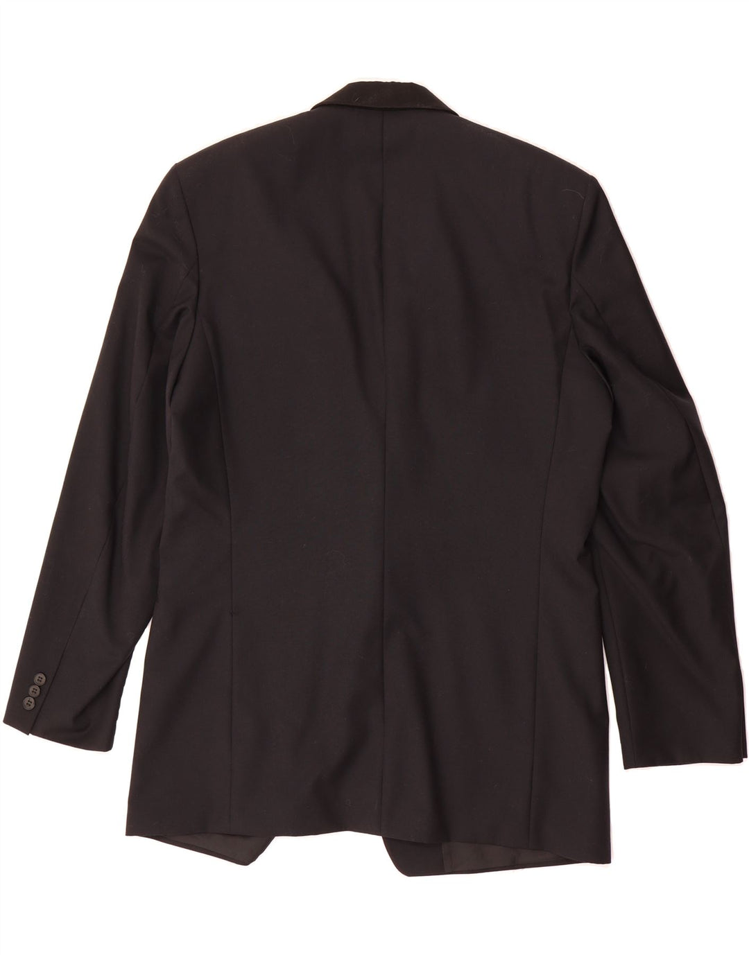 VINTAGE Mens 1 Button Blazer Jacket UK 38 Medium Black Wool Vintage Vintage and Second-Hand Vintage from Messina Hembry 