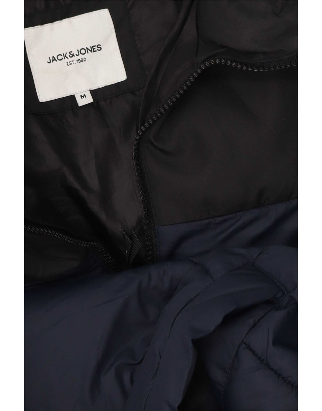 Мужская стеганая куртка Jack & Jones UK 38, средний темно-синий, цветной блок