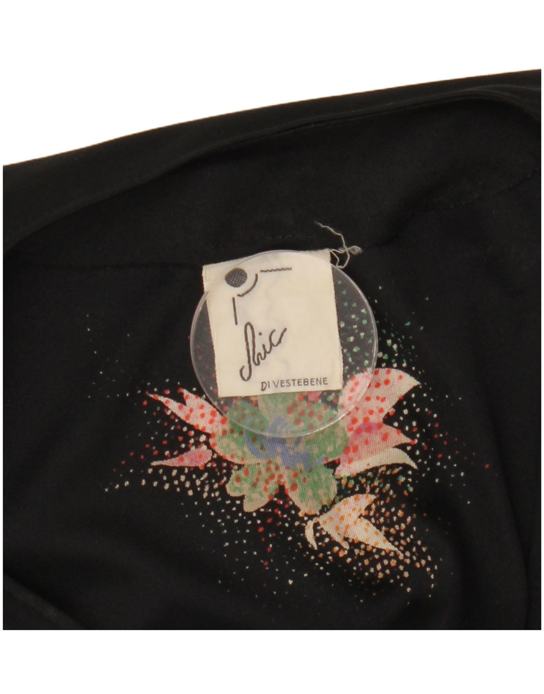 Шикарное женское прозрачное платье с запахом UK 12, средний черный с цветочным принтом