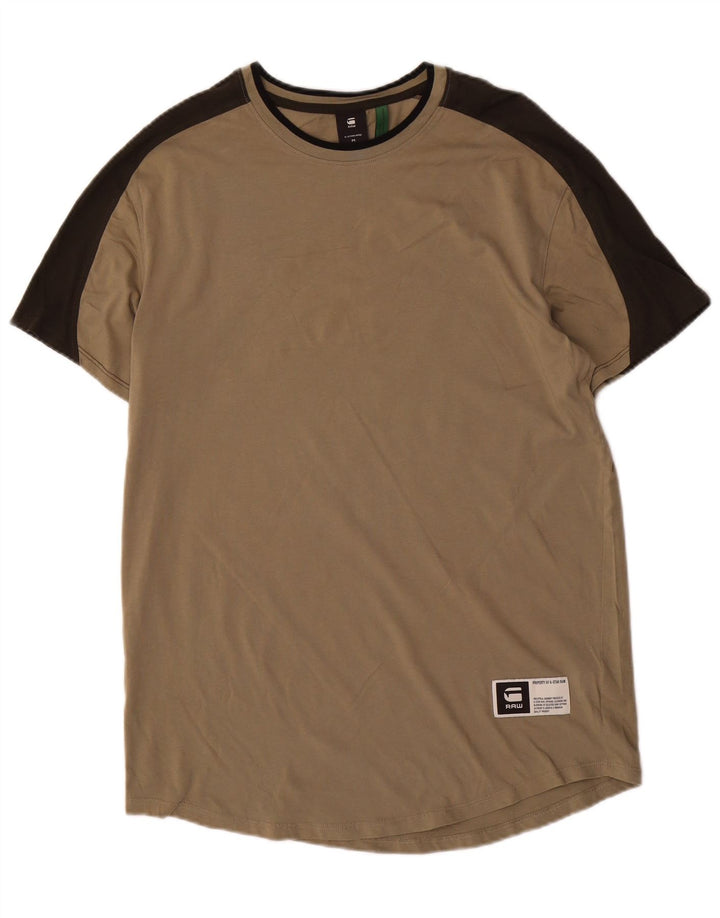 Мужская футболка G-Star Top Medium Khaki Colourblock Хлопок