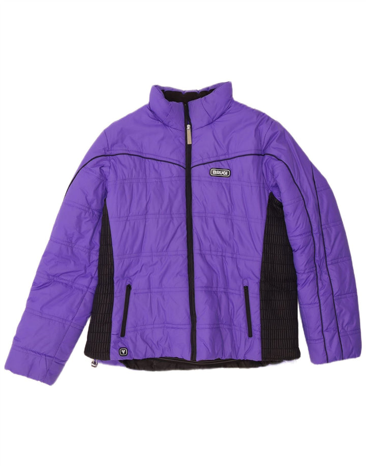 Женская стеганая куртка Brugi UK 18 XL Фиолетовый полиамид с цветными блоками