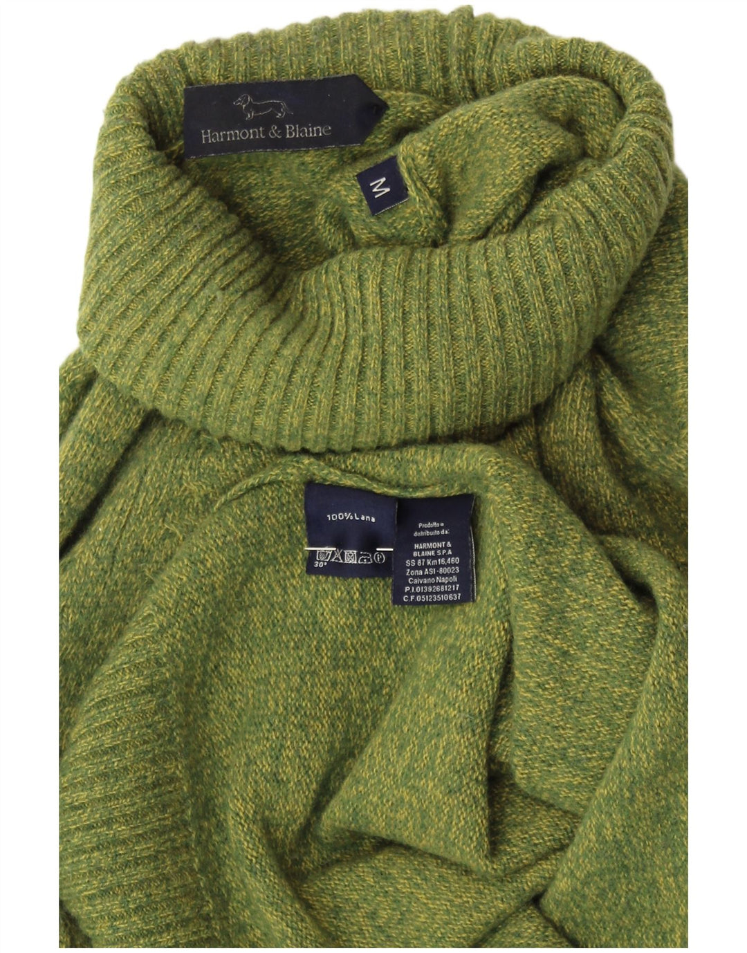 HARMONT & BLAINE Женский джемпер с высоким воротником, Великобритания 14, средний зеленый